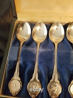 Franklin Mint Zodiac Sterling Silver Spoon Set 925