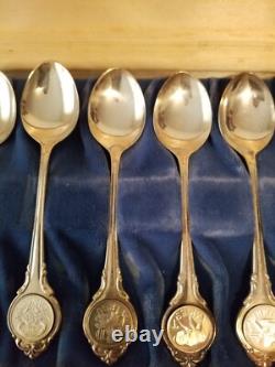 Franklin Mint Zodiac Sterling Silver Spoon Set 925