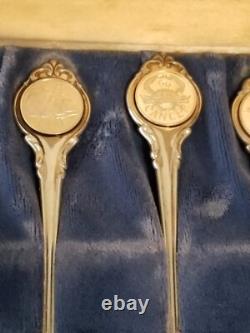 Franklin Mint Zodiac Sterling Silver Spoon Set 925