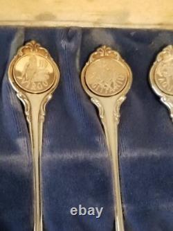 Franklin Mint Zodiac Sterling Silver Spoon Set 925