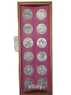 Franklin Mint medals Calling Of The Apostles, Sterling Silver, 1972