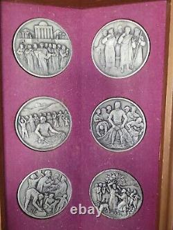 Franklin Mint medals Calling Of The Apostles, Sterling Silver, 1972
