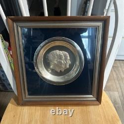 Franklin Mint sterling silver president plate, Nixon & Agnew. 12.7oz, Or SCRAP
