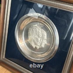 Franklin Mint sterling silver president plate, Nixon & Agnew. 12.7oz, Or SCRAP