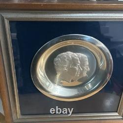 Franklin Mint sterling silver president plate, Nixon & Agnew. 12.7oz, Or SCRAP