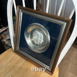 Franklin Mint sterling silver president plate, Nixon & Agnew. 12.7oz, Or SCRAP