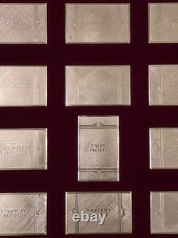 Franklin Mint the Great American Railroads Emblems Sterling Silver Ingots