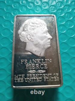 Franklin Pierce. 925 Sterling Silver Art Bar 5000 Grains (11.54 Ounces)