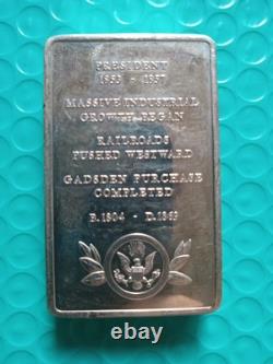 Franklin Pierce. 925 Sterling Silver Art Bar 5000 Grains (11.54 Ounces)