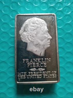 Franklin Pierce. 925 Sterling Silver Art Bar 5000 Grains (11.54 Ounces)