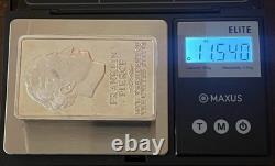 Franklin Pierce. 925 Sterling Silver Art Bar 5000 Grains (11.54 Ounces)