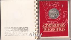 Franklin mint 1968 medallic silver greeting cards Estimated 100gms