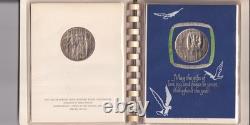 Franklin mint 1968 medallic silver greeting cards Estimated 100gms