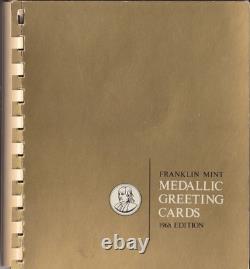 Franklin mint 1968 medallic silver greeting cards Estimated 100gms