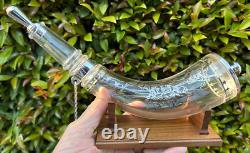 Franklin mint BACCARAT CRYSTAL & STERLING SILVER BICENTENNIAL POWDERHORN in box