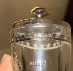 Franklin mint BACCARAT CRYSTAL & STERLING SILVER BICENTENNIAL POWDERHORN in box