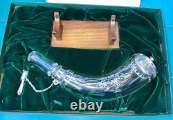 Franklin mint BACCARAT CRYSTAL & STERLING SILVER BICENTENNIAL POWDERHORN in box