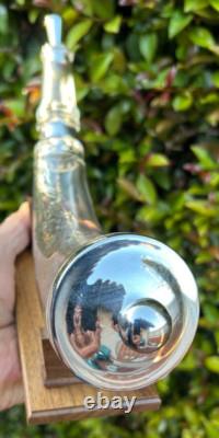 Franklin mint BACCARAT CRYSTAL & STERLING SILVER BICENTENNIAL POWDERHORN in box