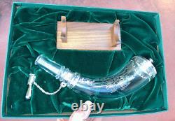Franklin mint BACCARAT CRYSTAL & STERLING SILVER BICENTENNIAL POWDERHORN in box