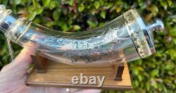 Franklin mint BACCARAT CRYSTAL & STERLING SILVER BICENTENNIAL POWDERHORN in box