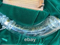 Franklin mint BACCARAT CRYSTAL & STERLING SILVER BICENTENNIAL POWDERHORN in box