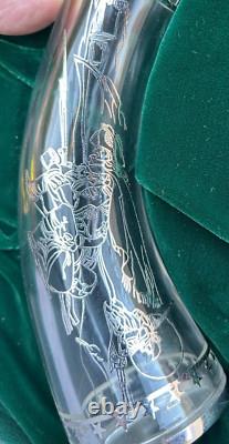 Franklin mint BACCARAT CRYSTAL & STERLING SILVER BICENTENNIAL POWDERHORN in box