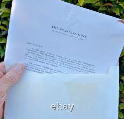 Franklin mint BACCARAT CRYSTAL & STERLING SILVER BICENTENNIAL POWDERHORN in box