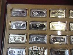 Franklin mint proof set Bankmarked sterling silver ingots