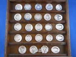 Franklin mint sterling silver 24 miniature plates