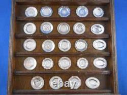 Franklin mint sterling silver 24 miniature plates