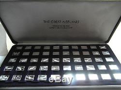 Franklin mint the great airplanes sterling silver miniature collection excellent