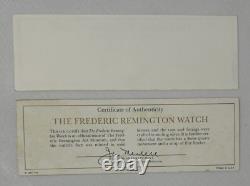 Frederic Remington Museum Watch 925 Sterling Silver By The Franklin Mint Watch