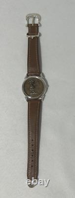 Frederic Remington Museum Watch 925 Sterling Silver By The Franklin Mint Watch