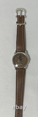 Frederic Remington Museum Watch 925 Sterling Silver By The Franklin Mint Watch