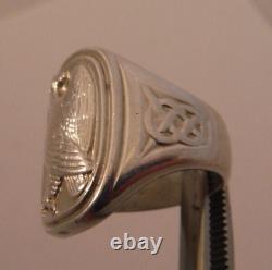 GEORG JENSEN Denmark Sterling Silver EAGLE Ring for Franklin Mint 1982 size 6.75