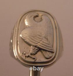 GEORG JENSEN Denmark Sterling Silver EAGLE Ring for Franklin Mint 1982 size 6.75
