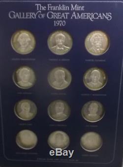 Gallery Of Great Americans 1970 1971 Sterling Silver Franklin Mint MS
