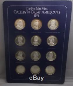 Gallery Of Great Americans 1970 1971 Sterling Silver Franklin Mint MS