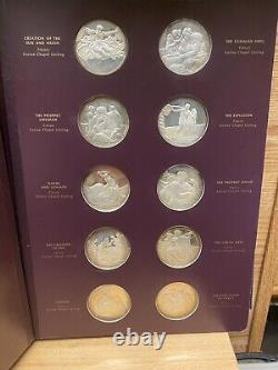 Genius of Michelangelo Franklin Mint Sterling Silver Coin Medallions