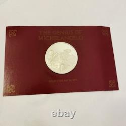 Genius of Michelangelo Sterling Silver Medal Prophet Jonah Whale Resurrection