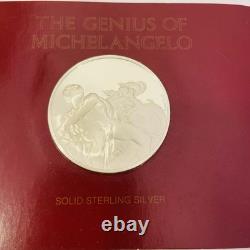 Genius of Michelangelo Sterling Silver Medal Prophet Jonah Whale Resurrection