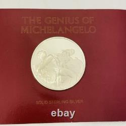 Genius of Michelangelo Sterling Silver Medal Prophet Jonah Whale Resurrection