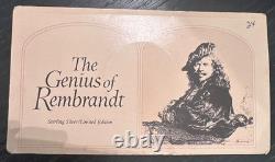 Genius of Rembrandt self-portrait sterling silver coin by Franklin Mint MT