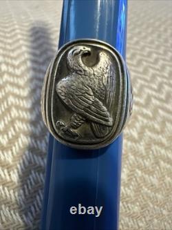 Georg Jensen 925 Eagle Signet Ring 1982 Franklin Mint, Denmark LIMITED EDITION