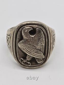 Georg Jensen 925 Eagle Signet Ring 1982 Franklin Mint, Denmark LIMITED EDITION