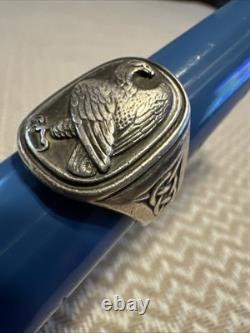 Georg Jensen 925 Eagle Signet Ring 1982 Franklin Mint, Denmark LIMITED EDITION