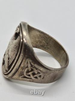 Georg Jensen 925 Eagle Signet Ring 1982 Franklin Mint, Denmark LIMITED EDITION