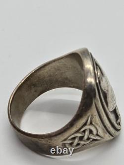 Georg Jensen 925 Eagle Signet Ring 1982 Franklin Mint, Denmark LIMITED EDITION