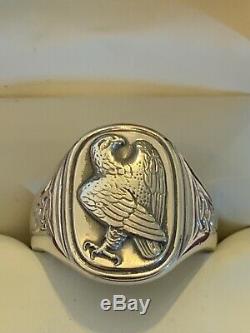 Georg Jensen 925 Sterling Eagle Ring For The Franklin Mint Sz 12.75