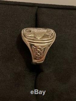 Georg Jensen 925 Sterling Eagle Ring For The Franklin Mint Sz 8.75